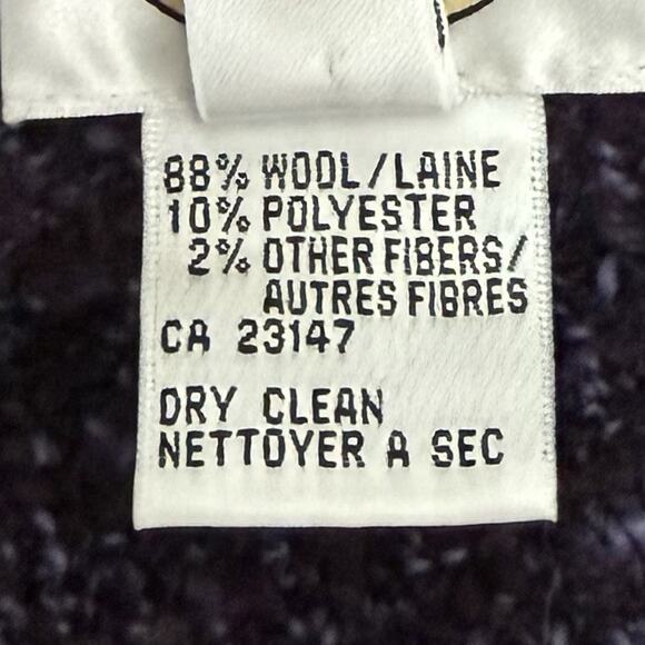 Vintage Talbots Sweater Women's Small Wool Blend Purple Boucle Knit Mock Neck - Picture 5 of 9